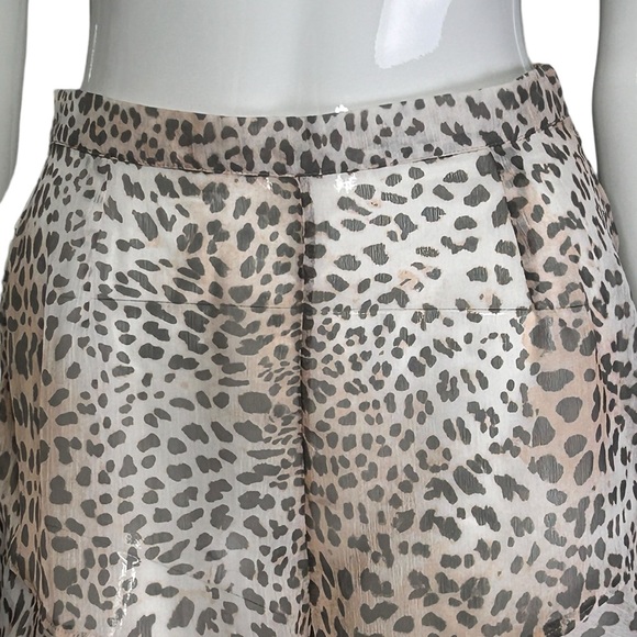 P2F Swim Coverup 2 Pc Top & Shorts Animal Print XS/S Sheer Festival Beach - Picture 12 of 16